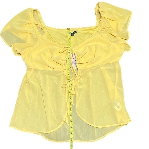 Wild Fable Yellow Flutter Top (Sz M) - Picture 12 of 12